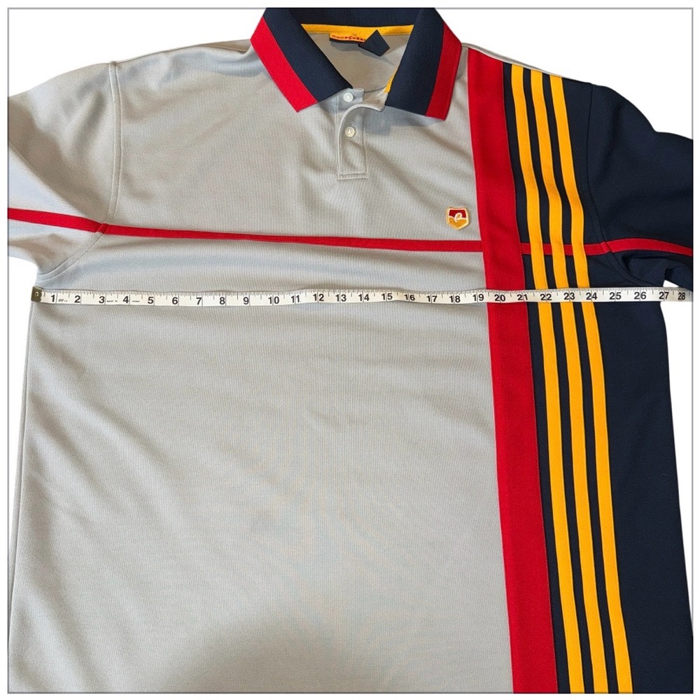 Vintage Rocawear Polo Shirt XXL Gray Red Navy Y2K Hip Hop Jay-Z Mesh Jersey 2XL - Picture 4 of 7